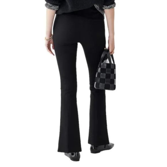 ‼️SOLD ‼️ J Crew Flare-leg trousers in Italian ponte, Black MP NWT - Picture 2 of 6